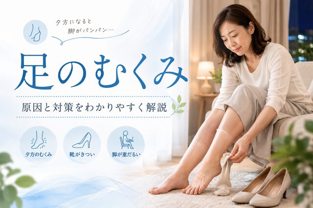 足のむくみを解消したい方へ｜夕方にパンパンになる原因と対策 | 湘南